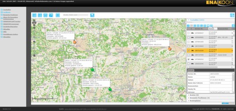 GPS Disposition und Logistik für Ware, Lieferung, Güter, Fracht und Ladung im Transport